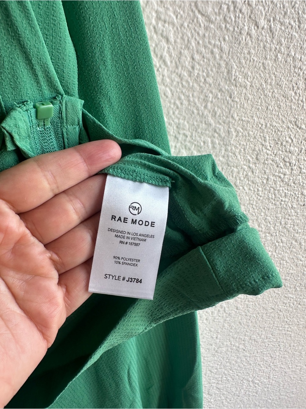 Womens Rae Mode Green Zip-Front Cropped Jacket NWOT - Picture 3 of 4